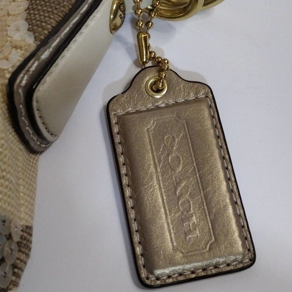 Coach Kristen Blue Op Art Shoulder Crossbody Hobo Bag Convertible Strap Vintage - Picture 6 of 10